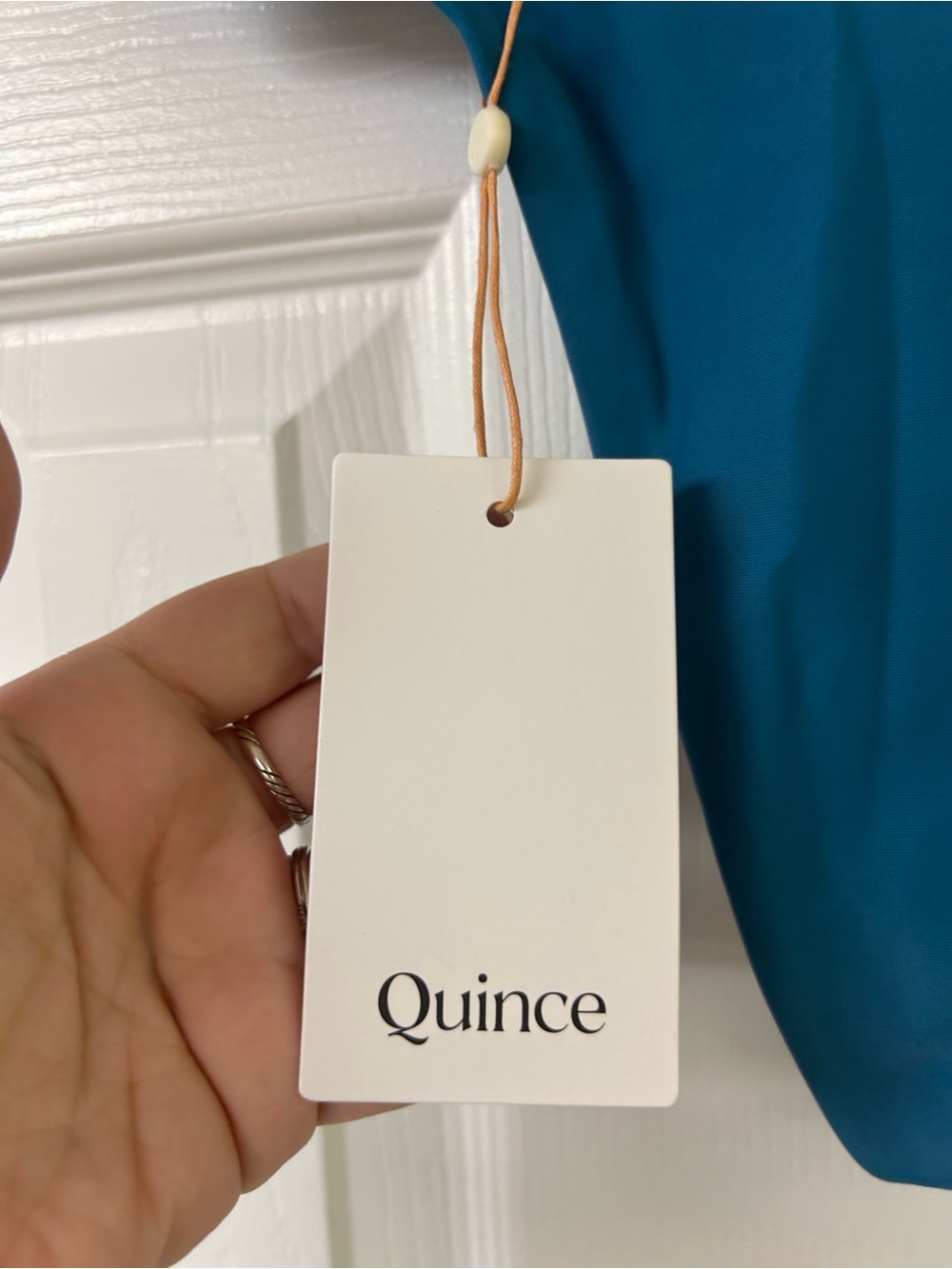 NWT Quince teal high-leg bikini bottom - Picture 3 of 5